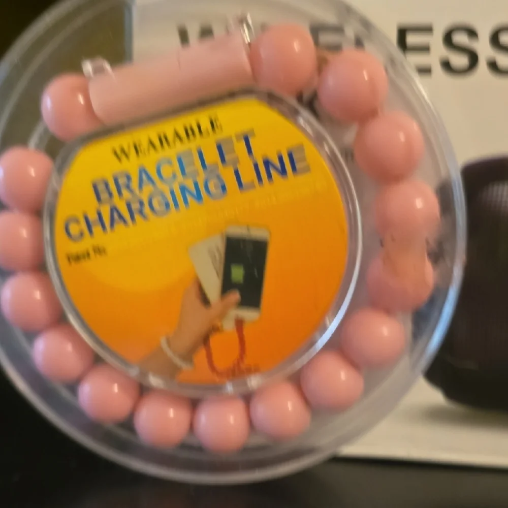 Pink Wearable Bracelet Charging Line